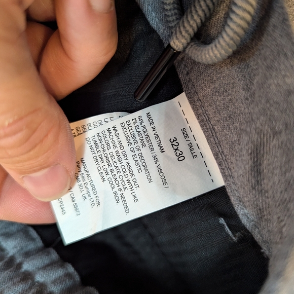 Perry Ellis slim fit stretch 32x30 drawstring dress pants - Picture 3 of 5